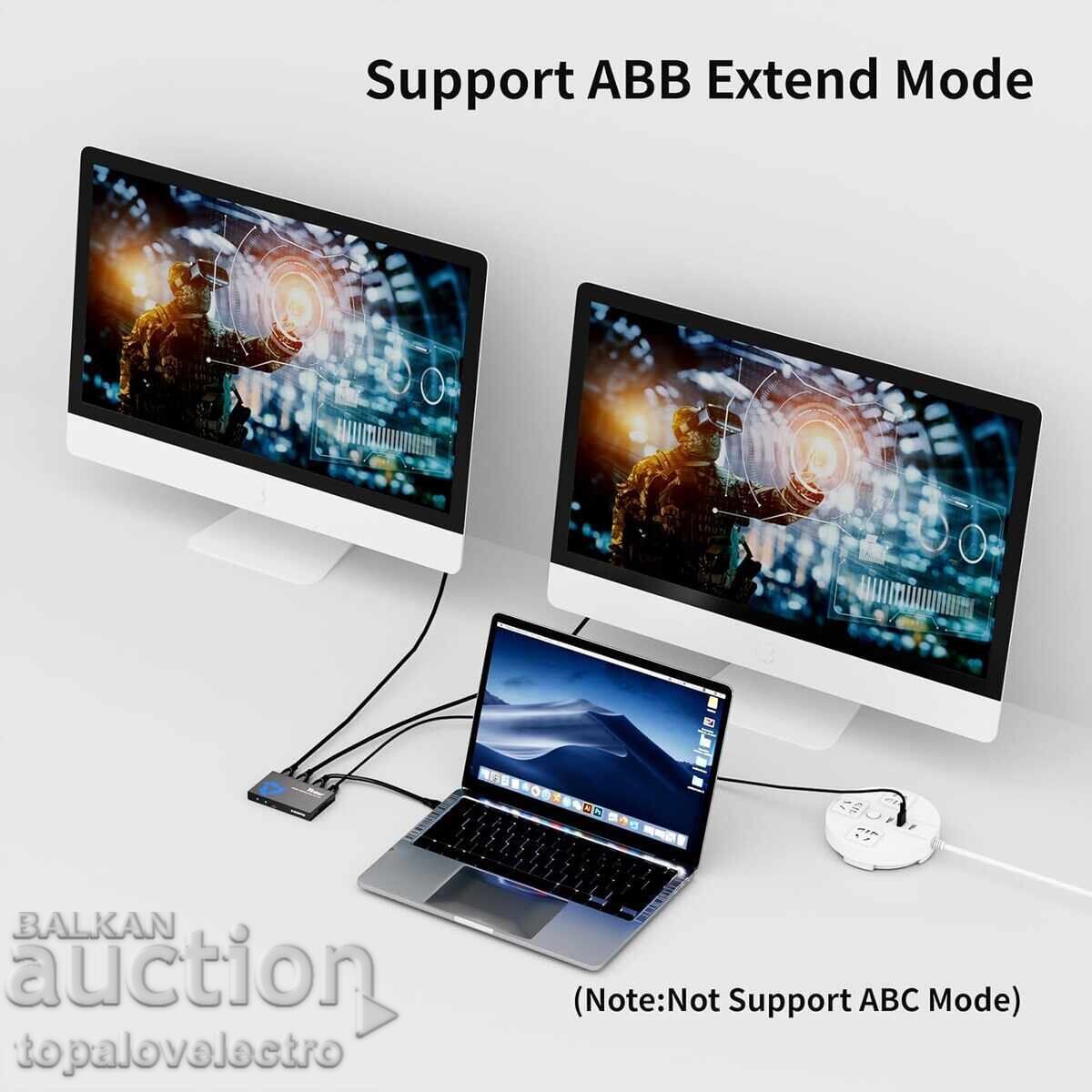 Livrarea NOU! Splitter HDMI, 1 intrare la 2 ieșiri, 4K, PS4 Xb