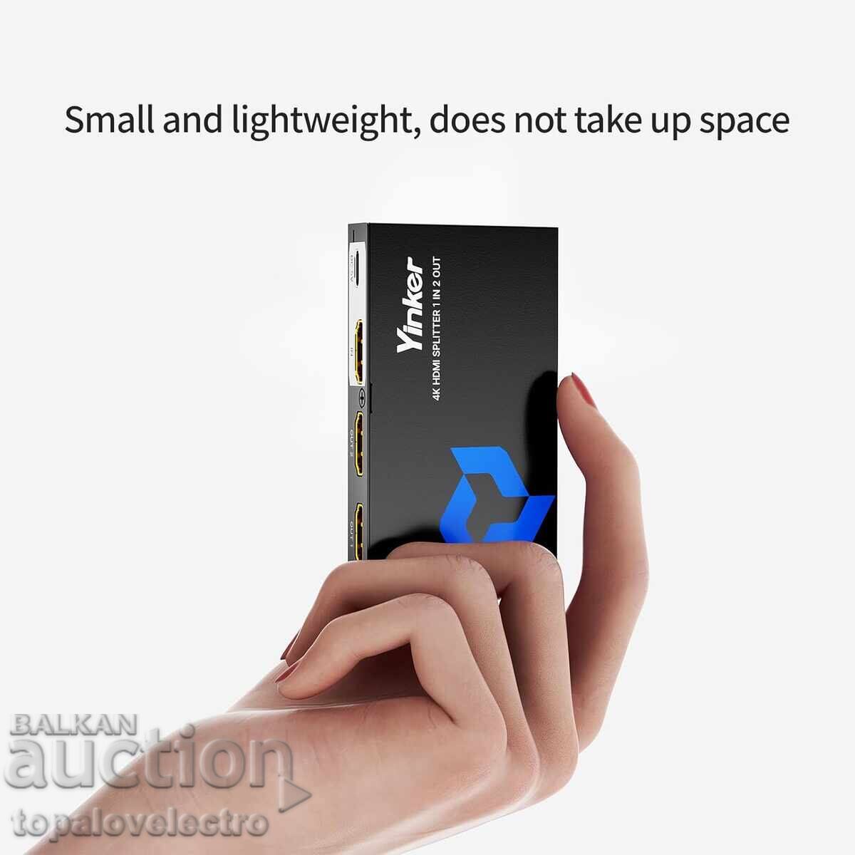 NOU! Splitter HDMI, 1 intrare la 2 ieșiri, 4K, PS4 Xb - 5