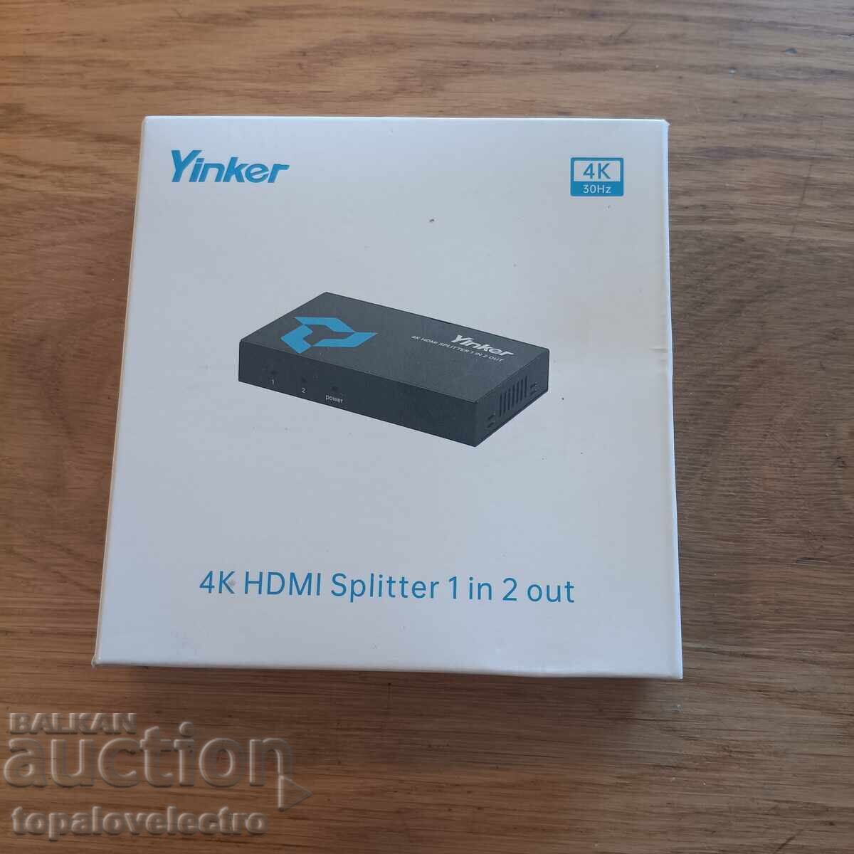 NOU! Splitter HDMI, 1 intrare la 2 ieșiri, 4K, PS4 Xb - 7