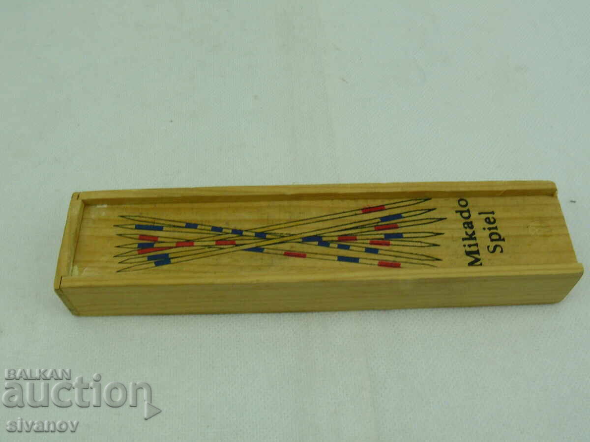 Доставка на Стара игра микадо в дървена кутия MIKADO SPIEL #2525 Доставка на Стара игра микадо в дървена кутия MIKADO SPIEL #2525