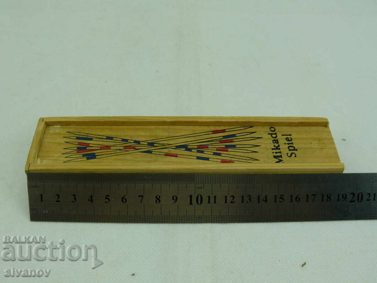 Стара игра микадо в дървена кутия MIKADO SPIEL #2525 - 5 Стара игра микадо в дървена кутия MIKADO SPIEL #2525 - 5