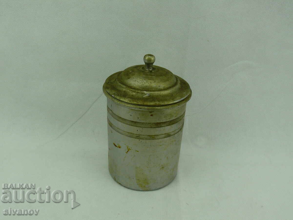 Παλιό αλουμινένιο σκεύος με καπάκι #2529