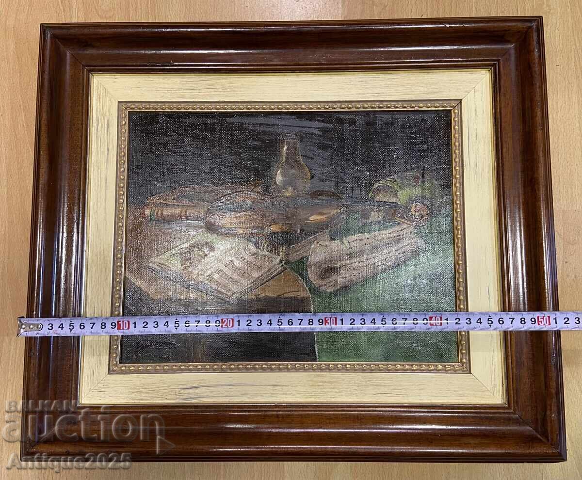 Аукцион Винтидж картина „Цигулка и ноти“ (подпис: Gener)