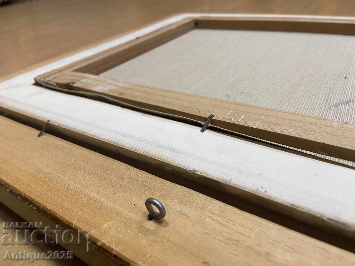 Винтидж картина „Цигулка и ноти“ (подпис: Gener) - 5