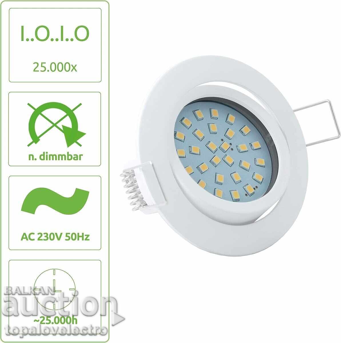 Δημοπρασία ΚΑΙΝΟΥΡΓΙΑ! LED σποτάκια χωνευτά, 4W, 79mm, 9 τμχ/σετ