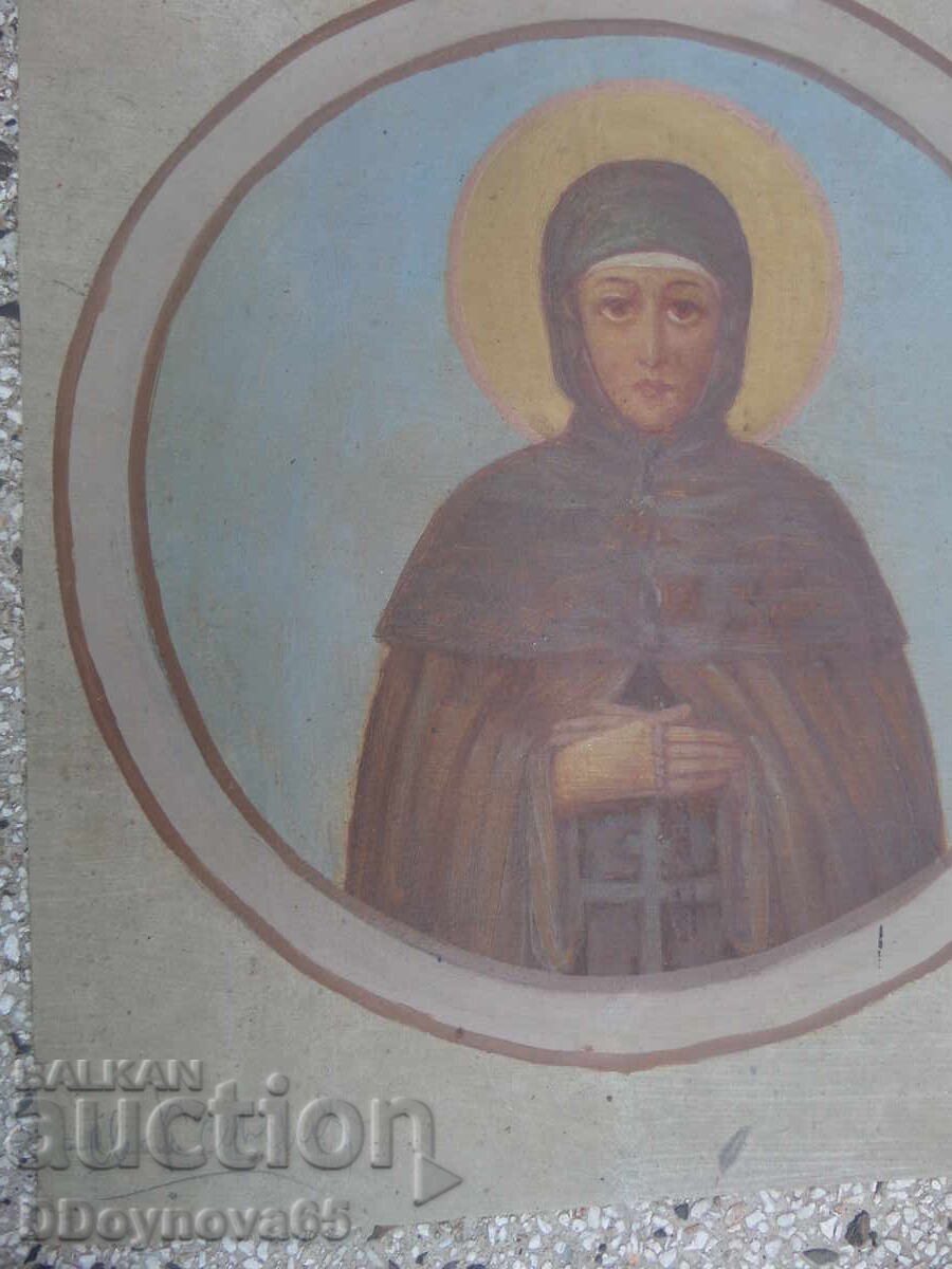 Licitație Sfânta Xenia - vopsele de ulei, carton