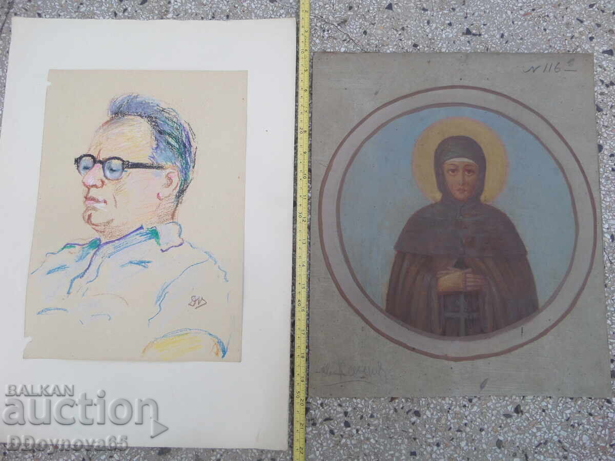 Св. Ксения - маслени бои, картон - 5 Св. Ксения - маслени бои, картон - 5