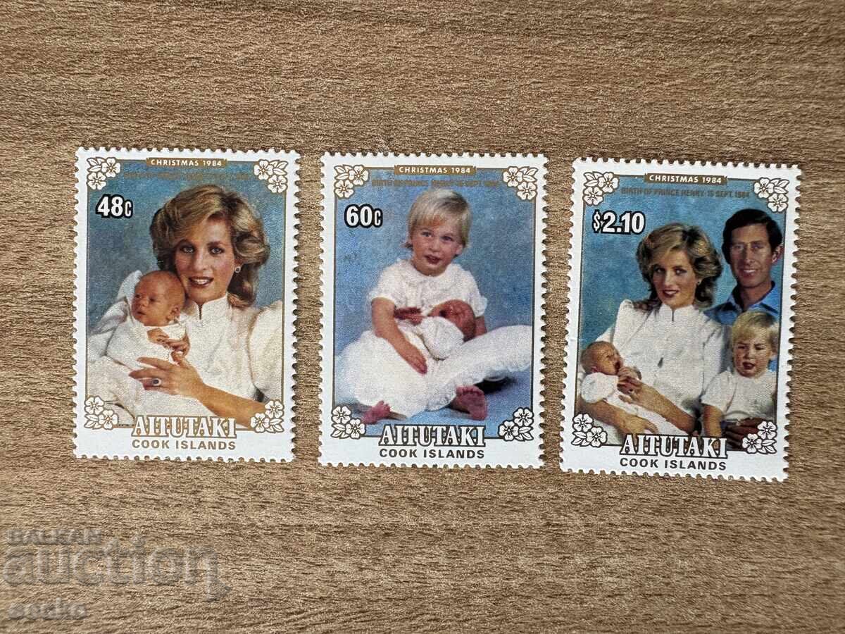 Айтутаки - Коледа - Раждане на принц Хари (1984) MNH