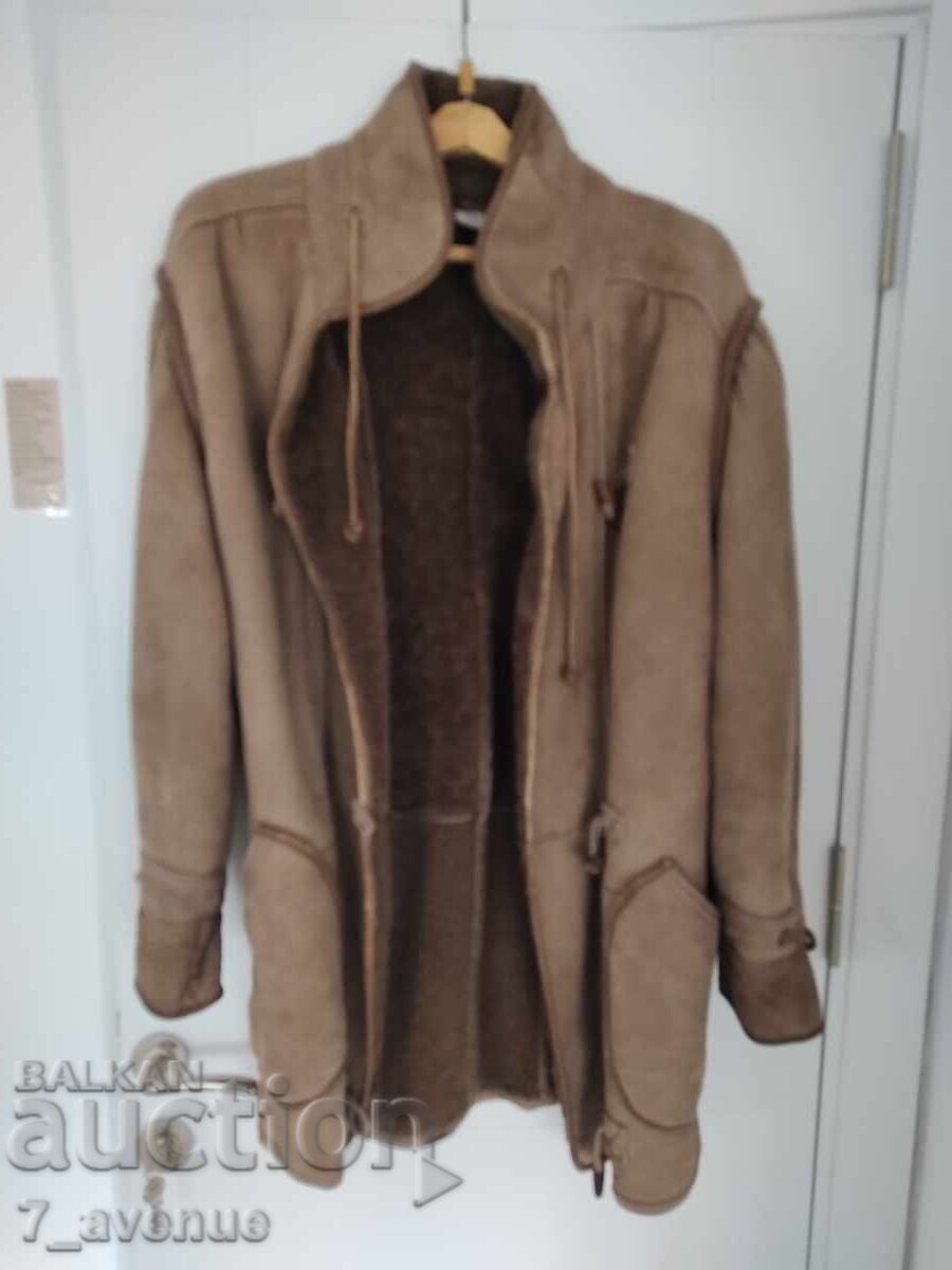 Women's leather jacket coat MADELEINE beautiful warm. 13.10.25