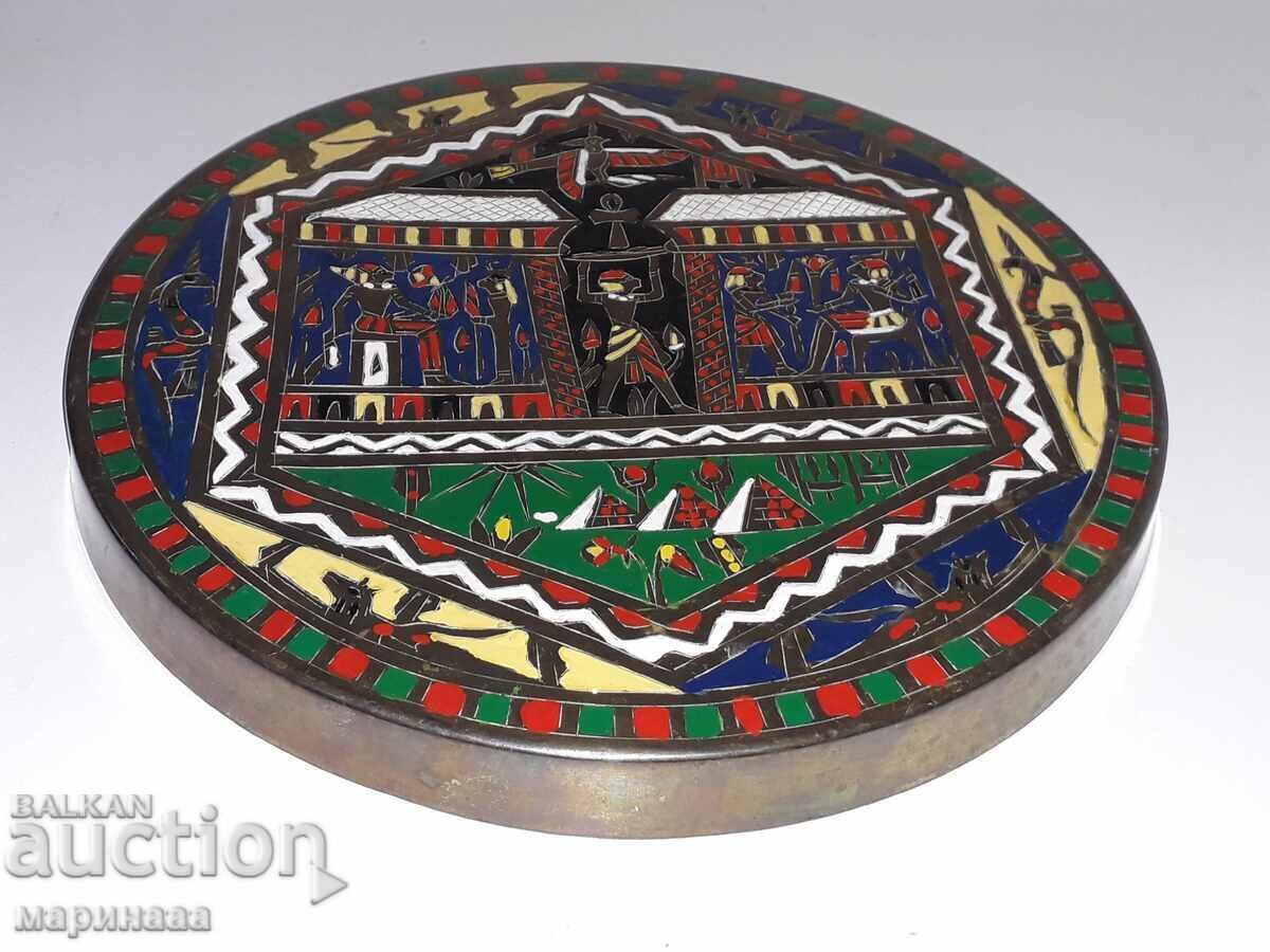 Auction  OLD PANEL. BRASS. EGYPT