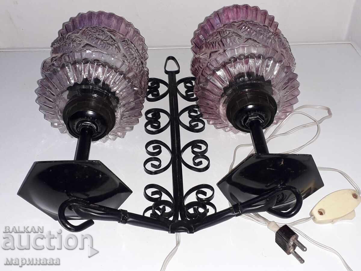 СТАРА ЛАМПА ЗА СТЕНА. КОВАНО ЖЕЛЯЗО - 5 СТАРА ЛАМПА ЗА СТЕНА. КОВАНО ЖЕЛЯЗО - 5