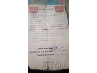 Certificat de examen promovat pentru secretar-birnic 1919