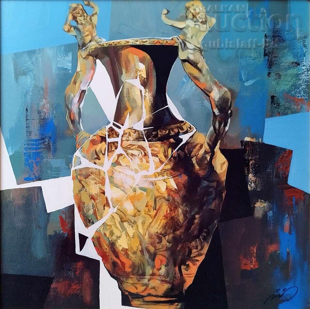 Painting, "Ancient Court", art associate professor Yordan Yordanov with price 900.00 BGN | € 460.16