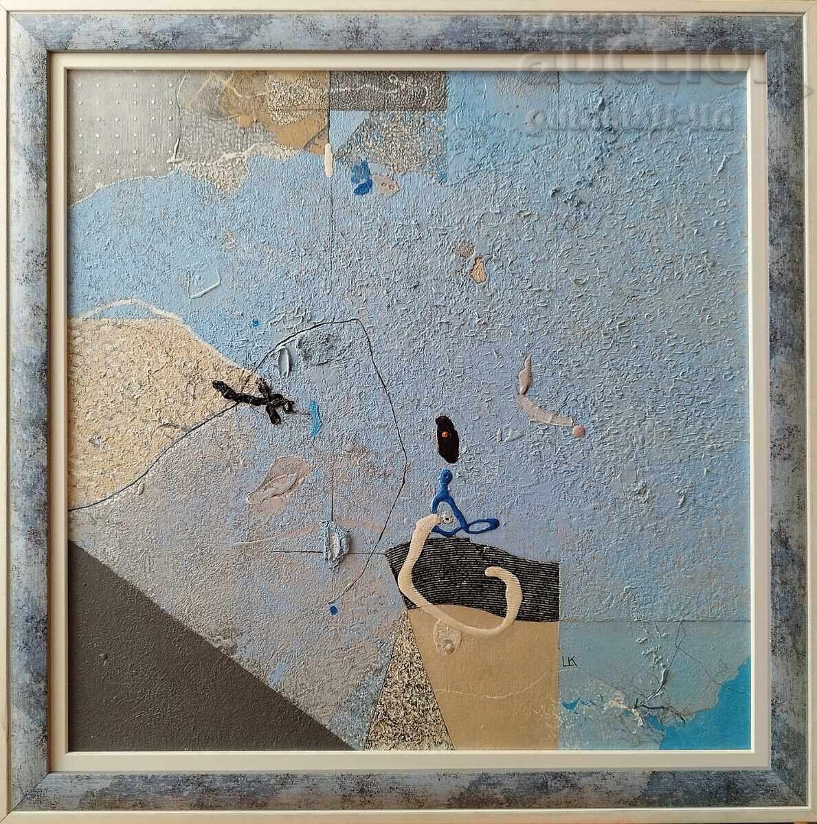 Painting, abstract composition, artist Ts. Kazandjiev, 2013 Painting, abstract composition, artist Ts. Kazandjiev, 2013