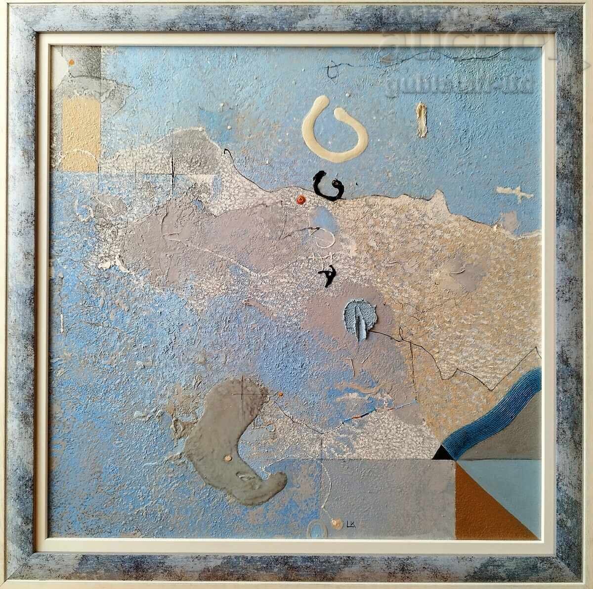 Painting, abstract composition, artist Ts. Kazandjiev, 2013