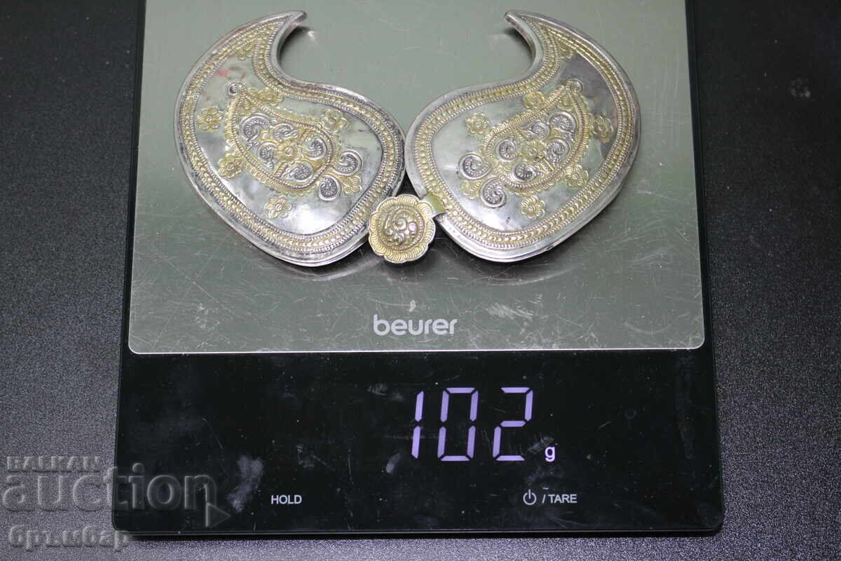 Antique forged silver buckles with partial mercury gilding - 7 Antique forged silver buckles with partial mercury gilding - 7