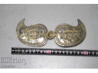 Antique forged silver buckles with partial mercury gilding