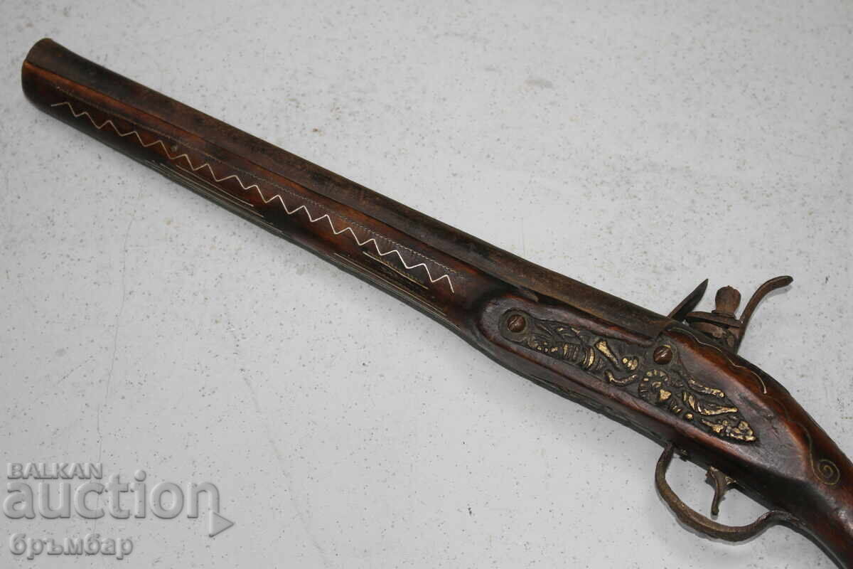 Ottoman Balkan Flintlock Pistol for Interior or Belt - 5