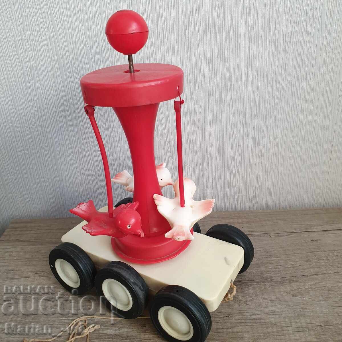 Соц детска играчка летящи птици на колела - 5 Соц детска играчка летящи птици на колела - 5