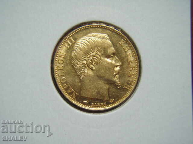 20 Franci 1859 A Franța (20 franka Frantsiya) - AU+ (zlato) - 7
