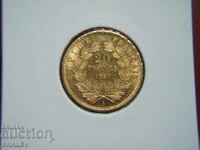 20 Franci 1859 A Franța (20 franka Frantsiya) - AU+ (zlato)