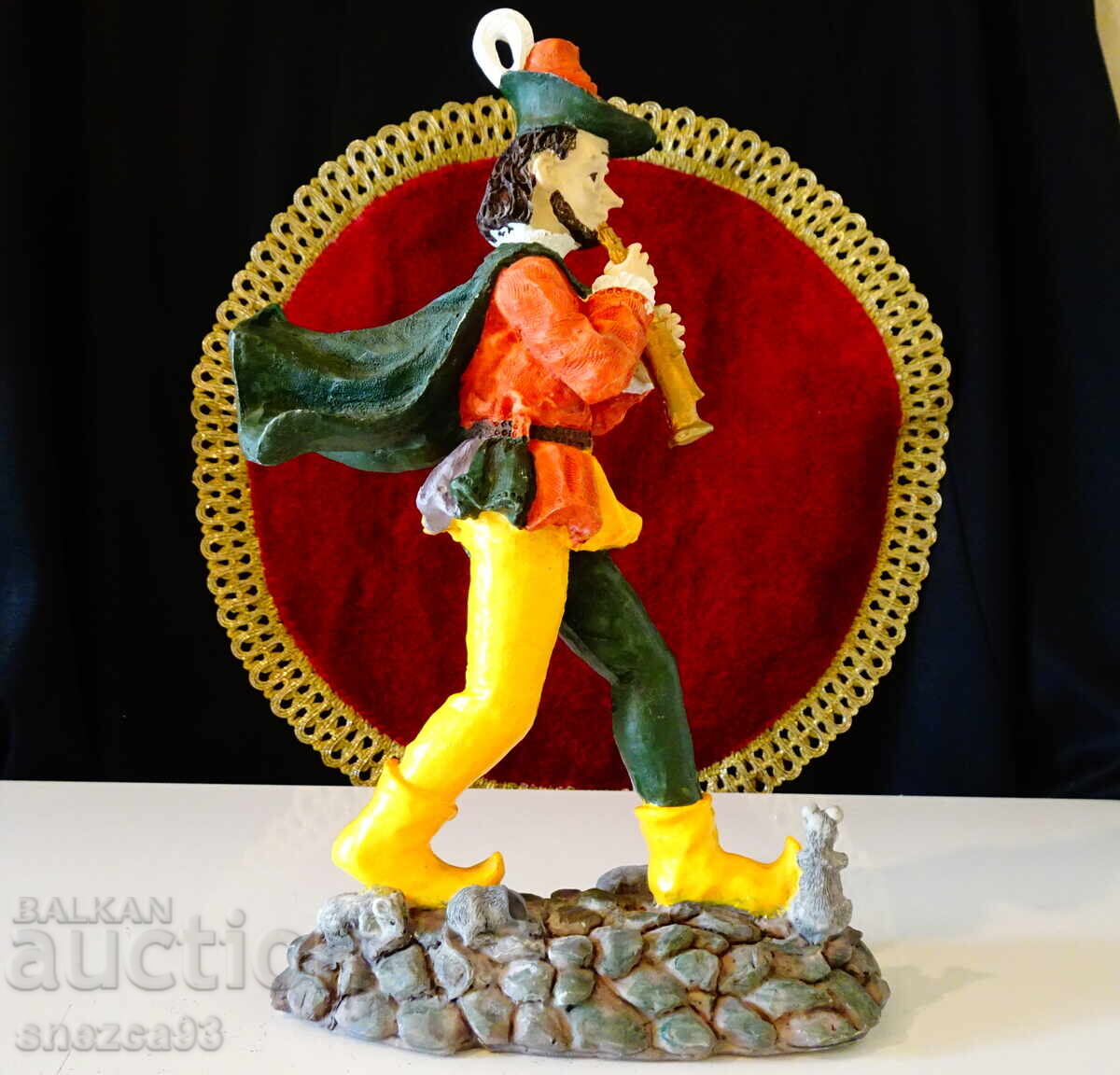 Statuetă din porțelan, figură Flautistul din Hamelin - 5