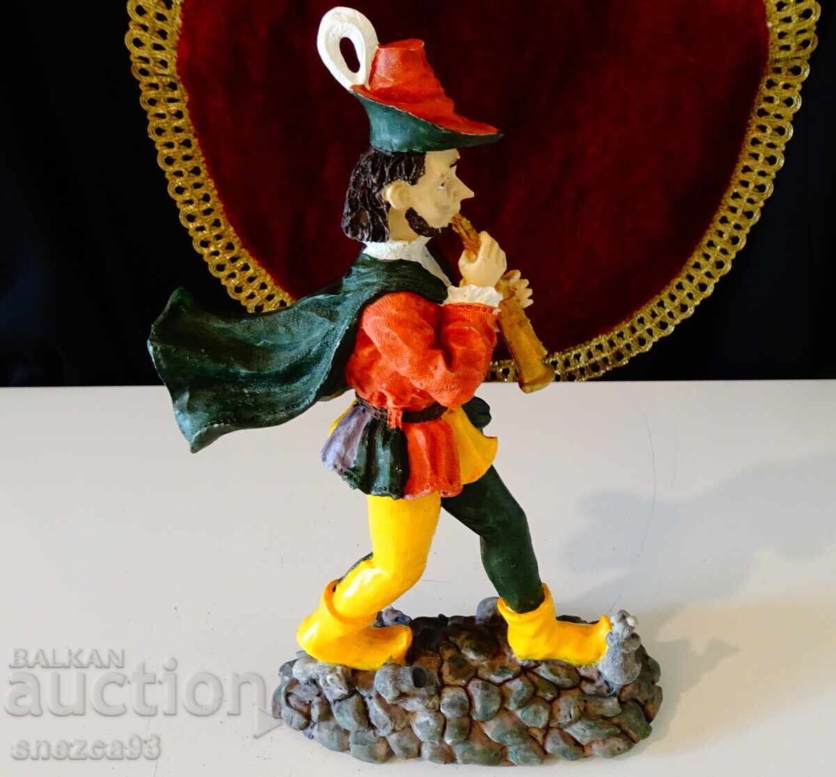 Statuetă din porțelan, figură Flautistul din Hamelin - 6