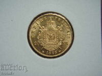 20 Franci 1865 BB Franța (20 franka Frantsiya) - AU+ (zlato)