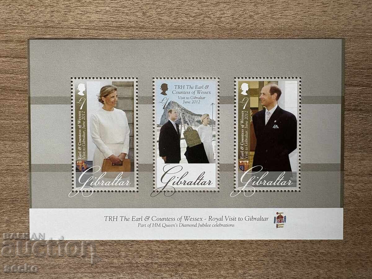 Гибралтар - Кралска визита в Гибралтар -  ... (2012) MNH