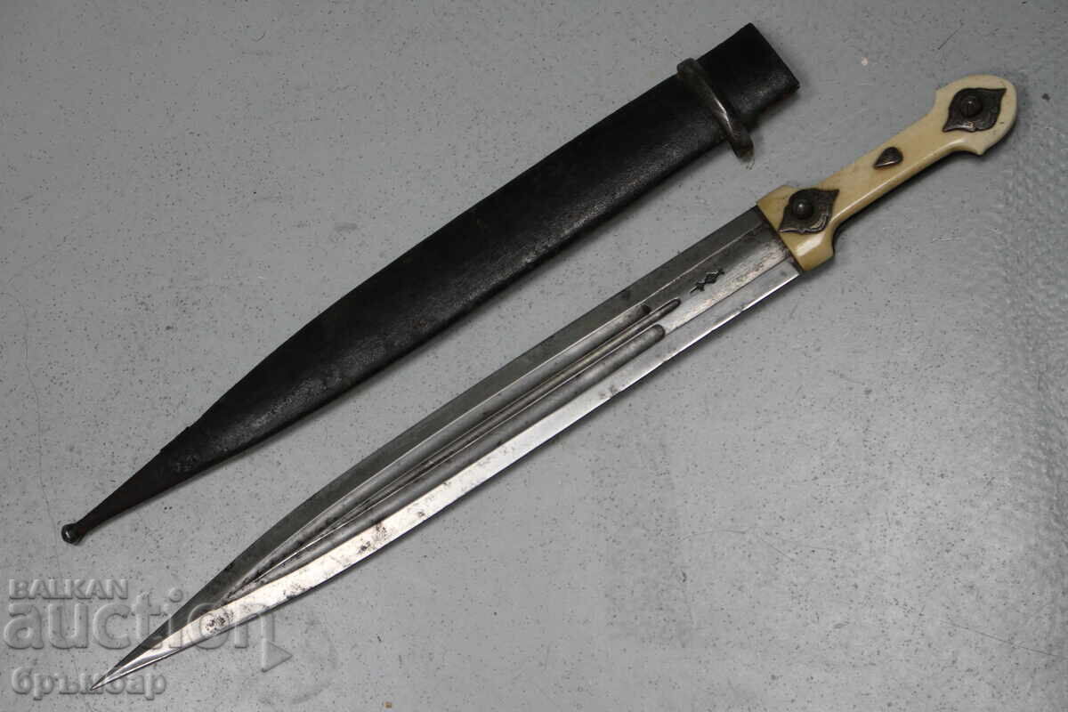Russian Caucasian dagger with silver ornaments on the hilt with price 2500.00 BGN | € 1278.23 Russian Caucasian dagger with silver ornaments on the hilt with price 2500.00 BGN | € 1278.23