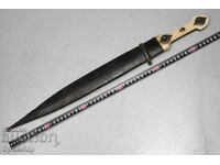 Russian Caucasian dagger with silver ornaments on the hilt