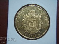 100 Francs 1869 А France (100 франка Франция) - AU+ (злато)