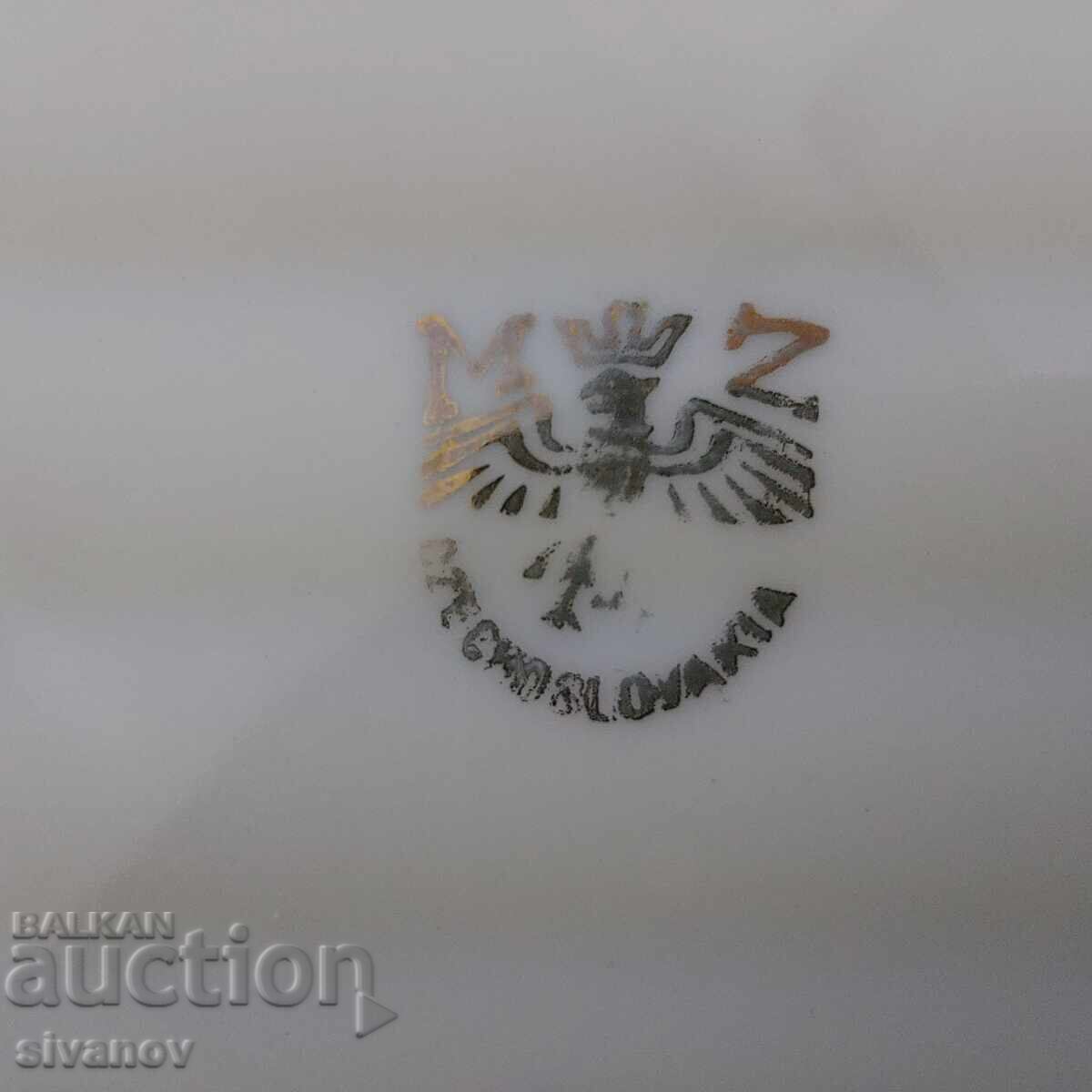 Old porcelain plate House of the Railway Prague #2688 - 5