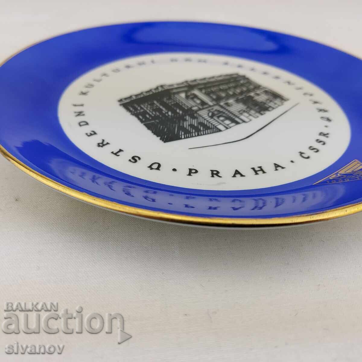 Old porcelain plate House of the Railway Prague #2688 - 6