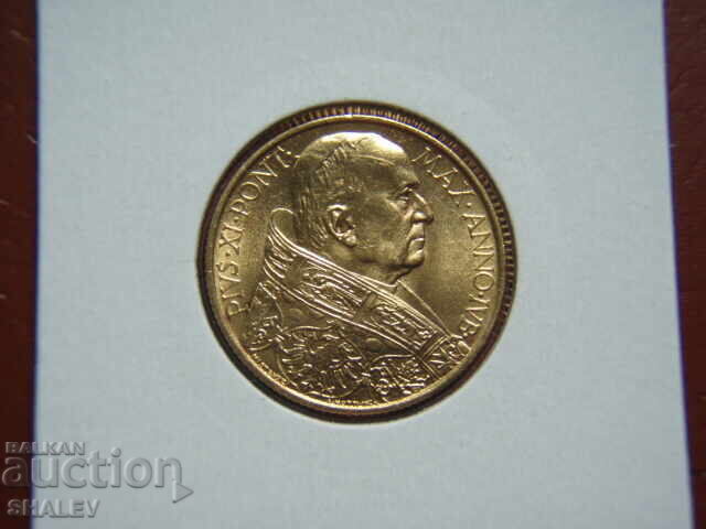 100 Lire 1933-34 Vatican (100 lire of the Vatican) AU/Unc (gold) - 6