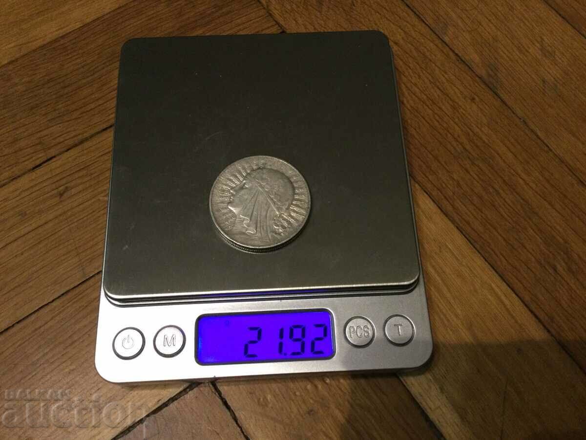 Auction Poland 10 zlotys Queen Jadwiga 1932 beautiful silver coin Auction Poland 10 zlotys Queen Jadwiga 1932 beautiful silver coin