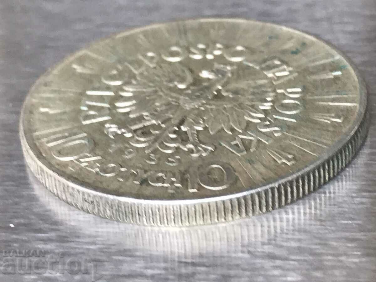 Auction  Poland 10 zlotys 1935 Pilsudski silver