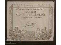 25 sols Franța 1793, France 25 sols, aUNC