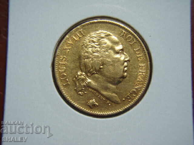 40 Francs 1818 W France (40 франка Франция) - XF/AU (злато) - 6