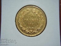 40 franci 1831 A Franța (40 franci Franța) - AU (aur)