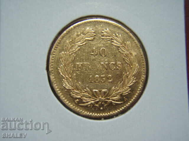 40 Φράγκα 1832 A Γαλλία (40 franka Frantsiya) - AU (χρυσός)