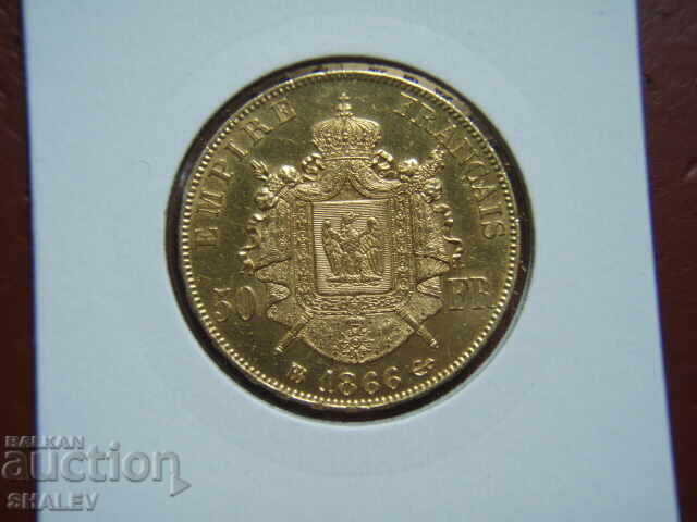 Delivery of 50 Francs 1866 BB France (50 Francs France) - AU (gold)