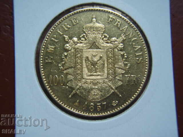 Delivery of 100 Francs 1857 A France (100 francs France) / 2 - AU (gold)