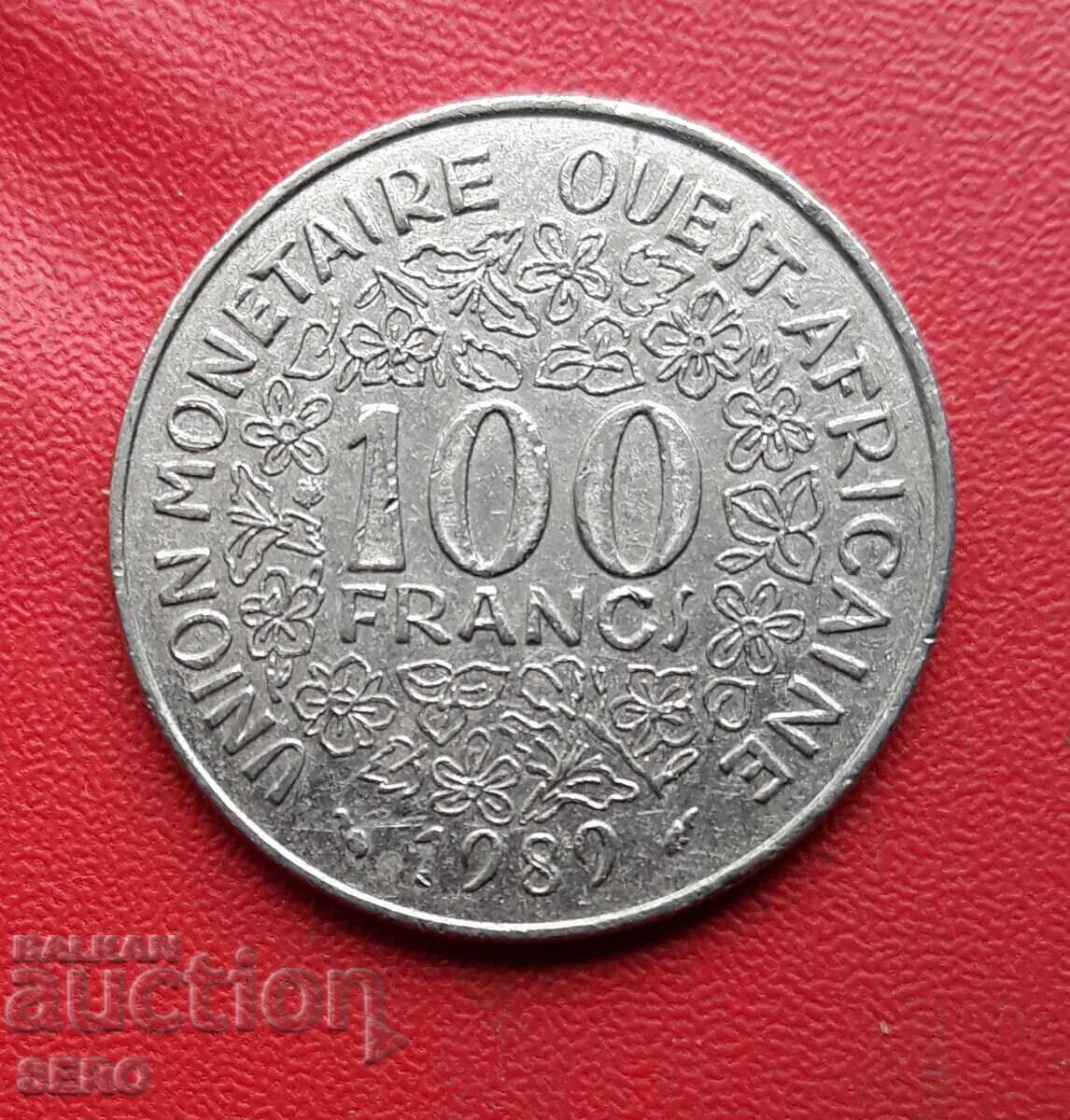 French West Africa - 100 Francs 1989 French West Africa - 100 Francs 1989