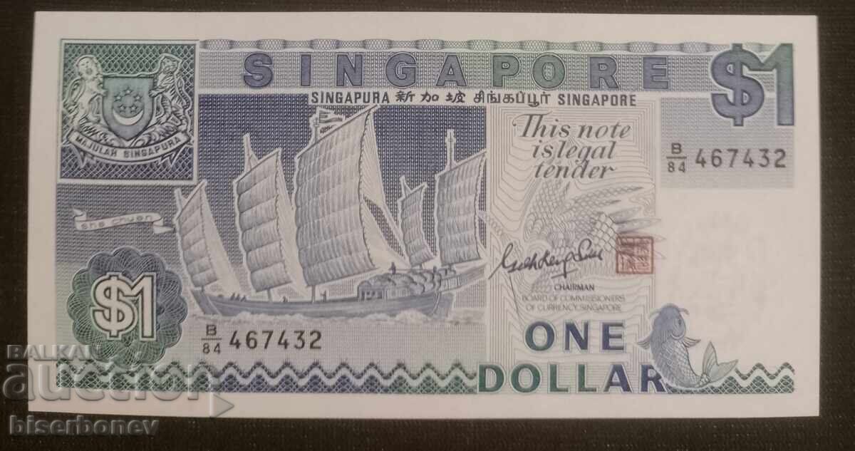 Singapore, Singapore, 1 dolar 1987, UNC
