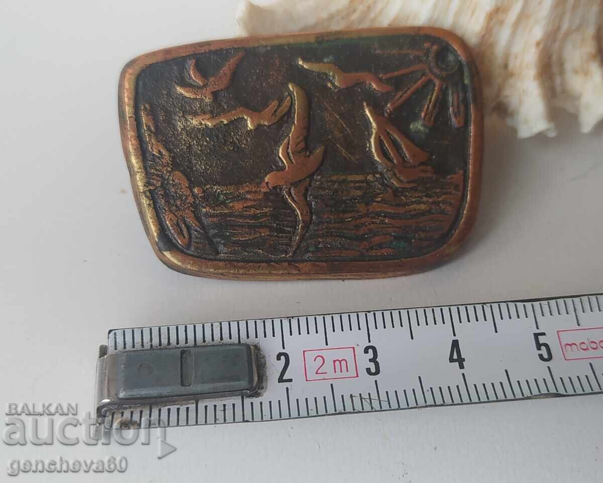 Antique Artisan Copper Brooch Antique Artisan Copper Brooch