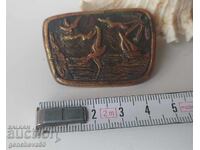 Broșă antică din cupru lucrată manual