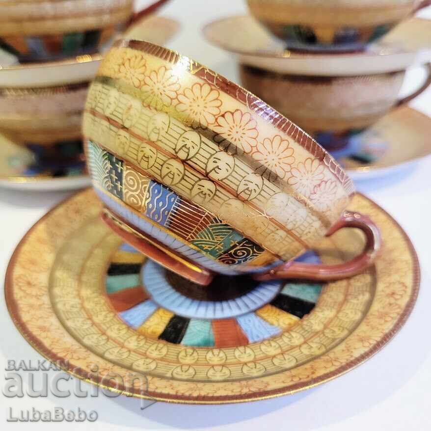 Auction  Japanese Porcelain Thousand Faces Cups