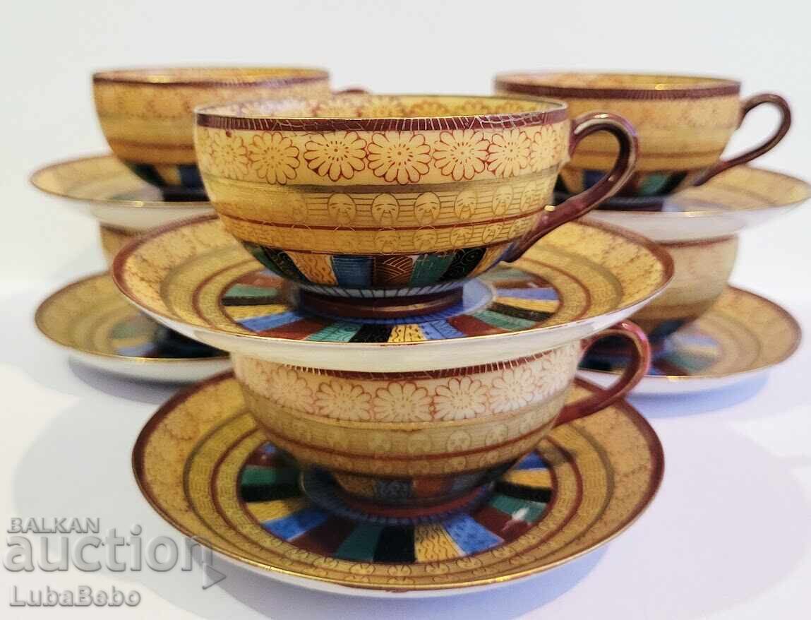 Japanese Porcelain Thousand Faces Cups - 6