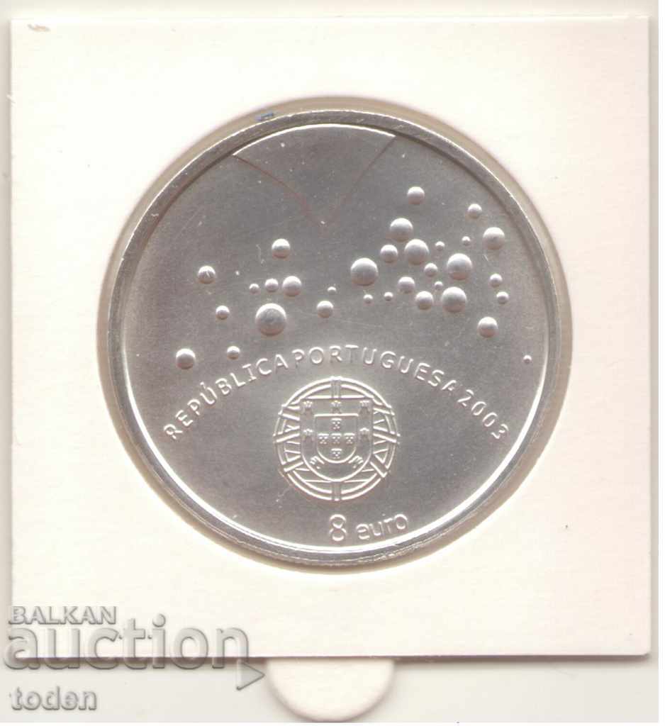 Portugal - 8 Euro - 2003 - KM# 751 - Values of Football - Passion with price 35.00 BGN | € 17.90 Portugal - 8 Euro - 2003 - KM# 751 - Values of Football - Passion with price 35.00 BGN | € 17.90